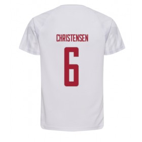 Virallinen pelipaita Tanska Andreas Christensen 6 Vieras World Cup 2022 Lyhythihainen - Miesten